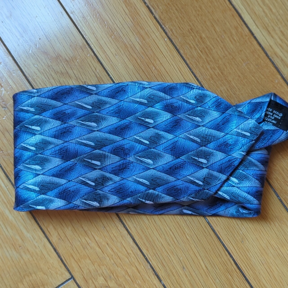 Blue Patterned Men's Tie